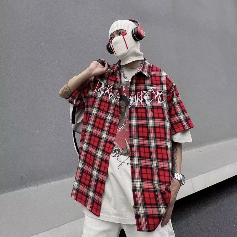 Áo Sơ Mi Dáng Rộng Cao Cấp Họa Tiết Kẻ Sọc Thời Trang Đường Phố Mỹ Mới Dành Cho Bạn Nam