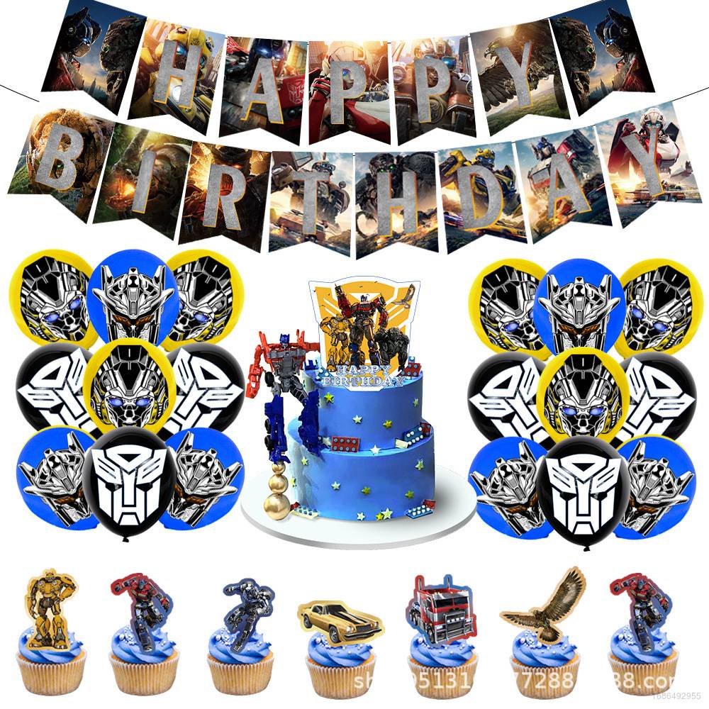 Set 2 Bong Bóng Trang Trí Tiệc Sinh Nhật Chủ Đề Transformers YB2