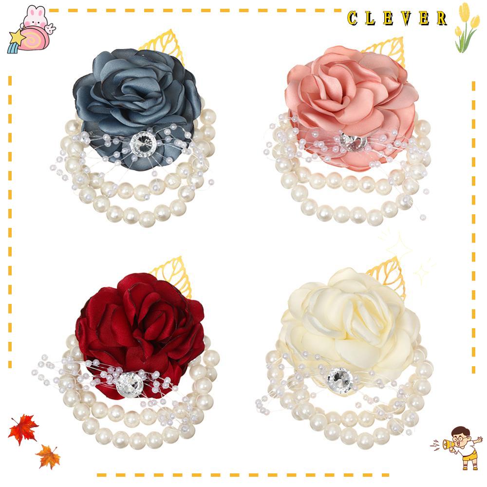 Vòng Tay Hoa Giả Thắt Dây Thời Trang Cho Cô Dâu