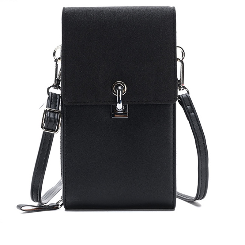 Túi Đựng Điện Thoại Hình Vuông Màu Trơn Đơn Giản Dễ Phối Đồ Cho Nữ