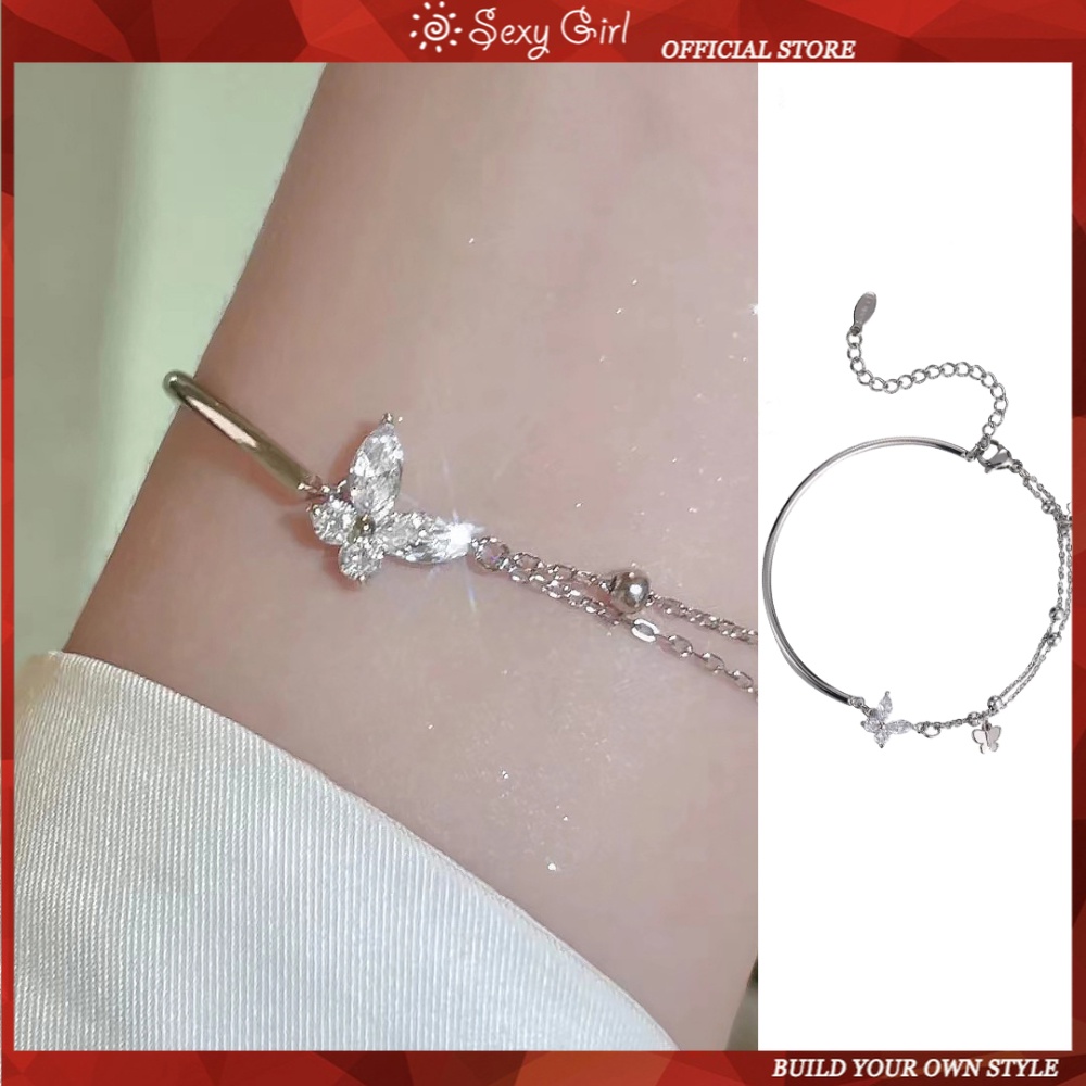 Vòng Tay Ghép Nối Hình Bướm Độc Đáo Cho Nữ