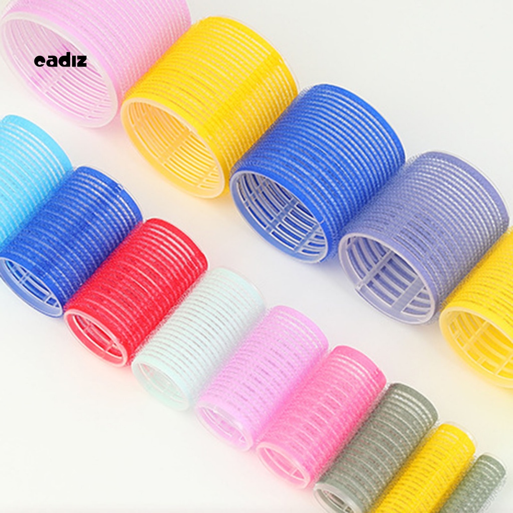 Set 10 Lô Uốn Tóc Tự Dính Không Dùng Nhiệt Màu Sắc Ngẫu Nhiên DIY