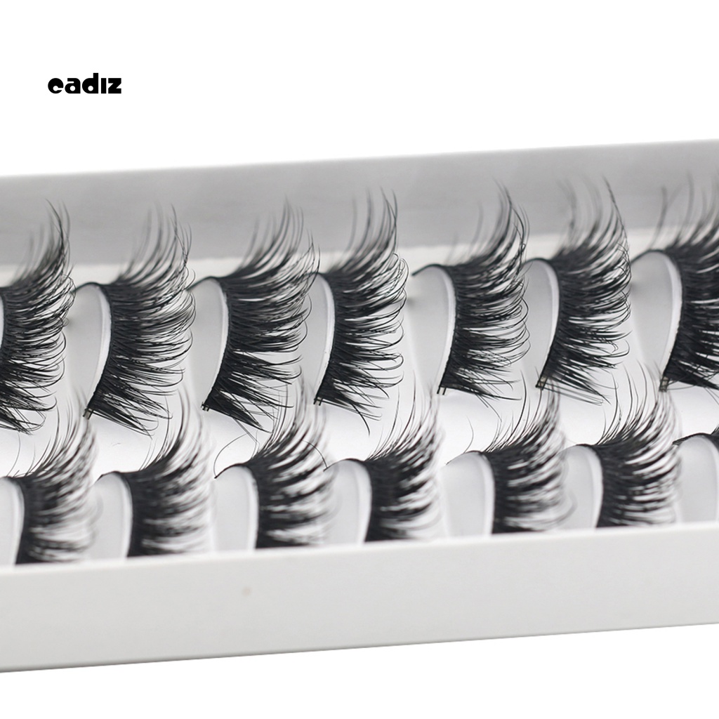Set 10 Cặp Lông Mi Giả Dày Bằng Sợi Tổng Hợp Tự Nhiên Tái Sử Dụng Không Chứa Chất Nhờn
