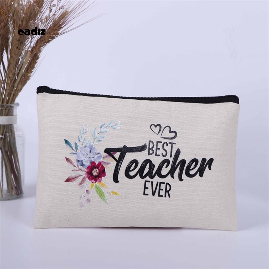 Túi Đựng Bút Bằng Vải Canvas Chống Nước Sức Chứa Lớn Cho Nữ