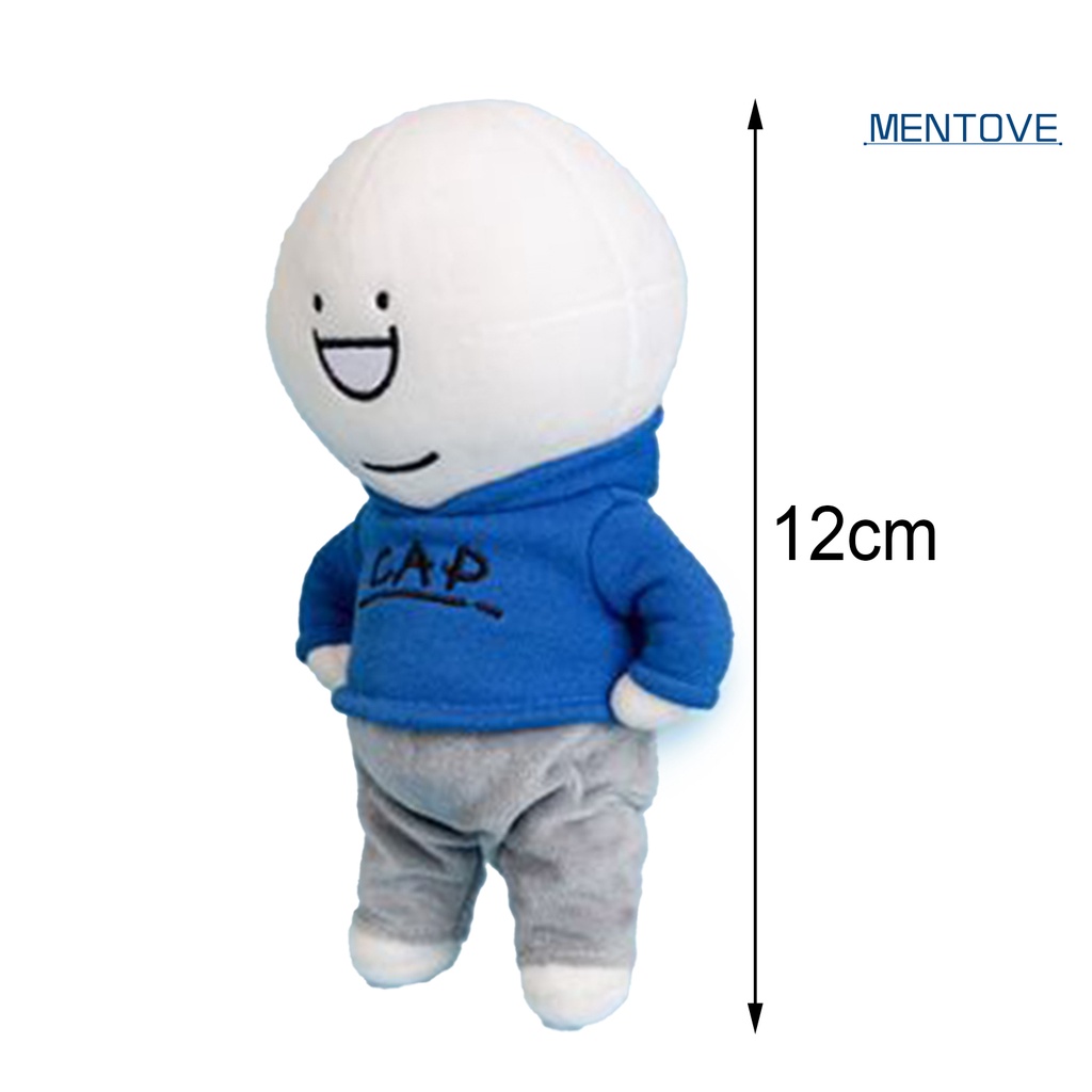 [MT] Búp Bê Nhồi Bông Hoạt Hình 12cm Có Khóa Cài Màu Xanh Dương Dễ Thương Có Thể Thay Đổi Dây Sắt Trang Trí Ba Lô Quà Tặng Cho Cặ