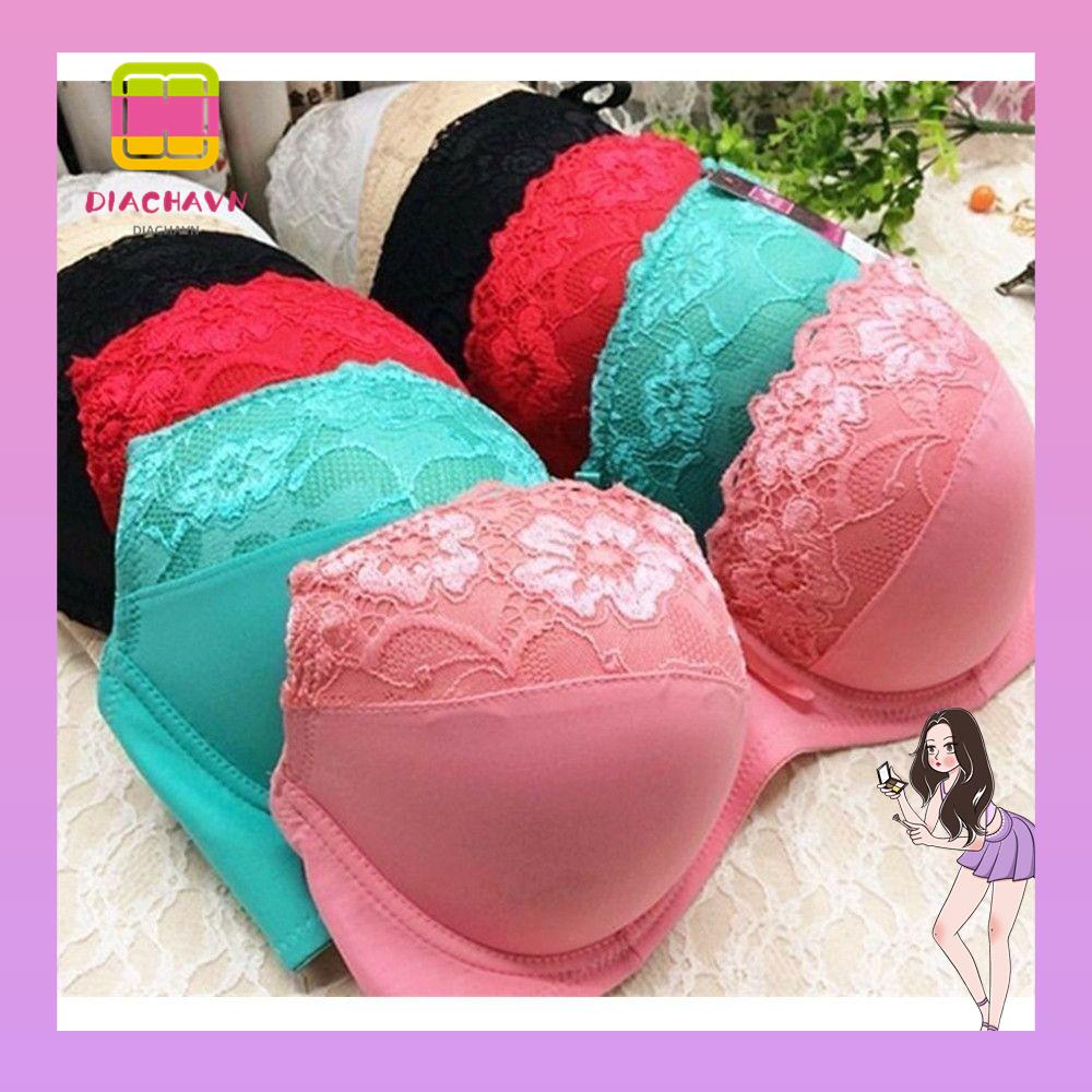 Áo Lót Nâng Ngực Phối Ren Plus Size Cho Nữ