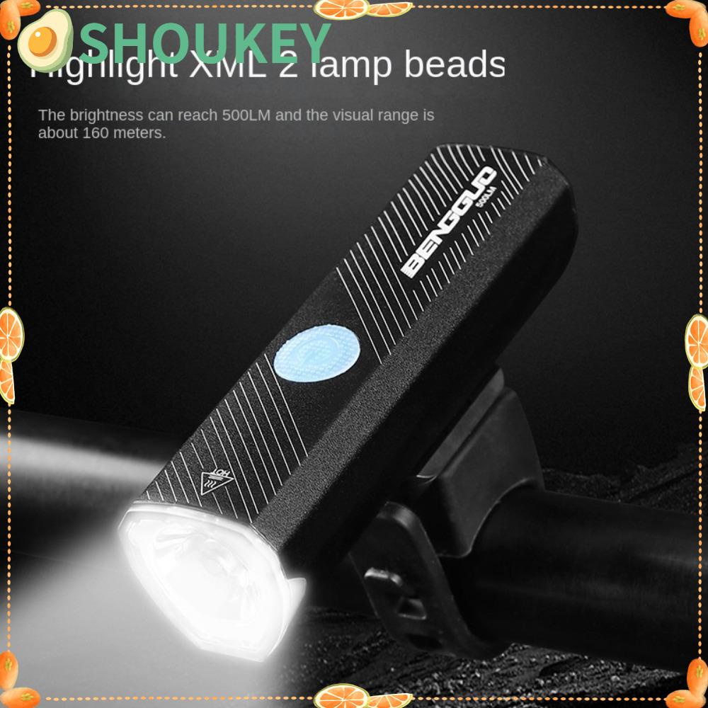 Đèn Pha LED Sạc USB Chống Thấm Nước SHOUKEY Cho Xe Đạp