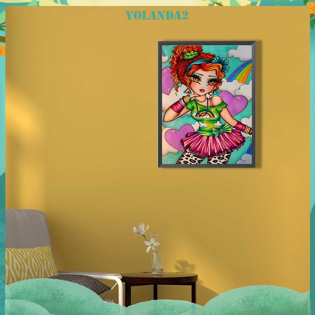 Tranh Đính Đá Kim Cương Toàn Bộ 5D DIY Hình Vẽ Cô Gái Trang Trí Nhà Cửa