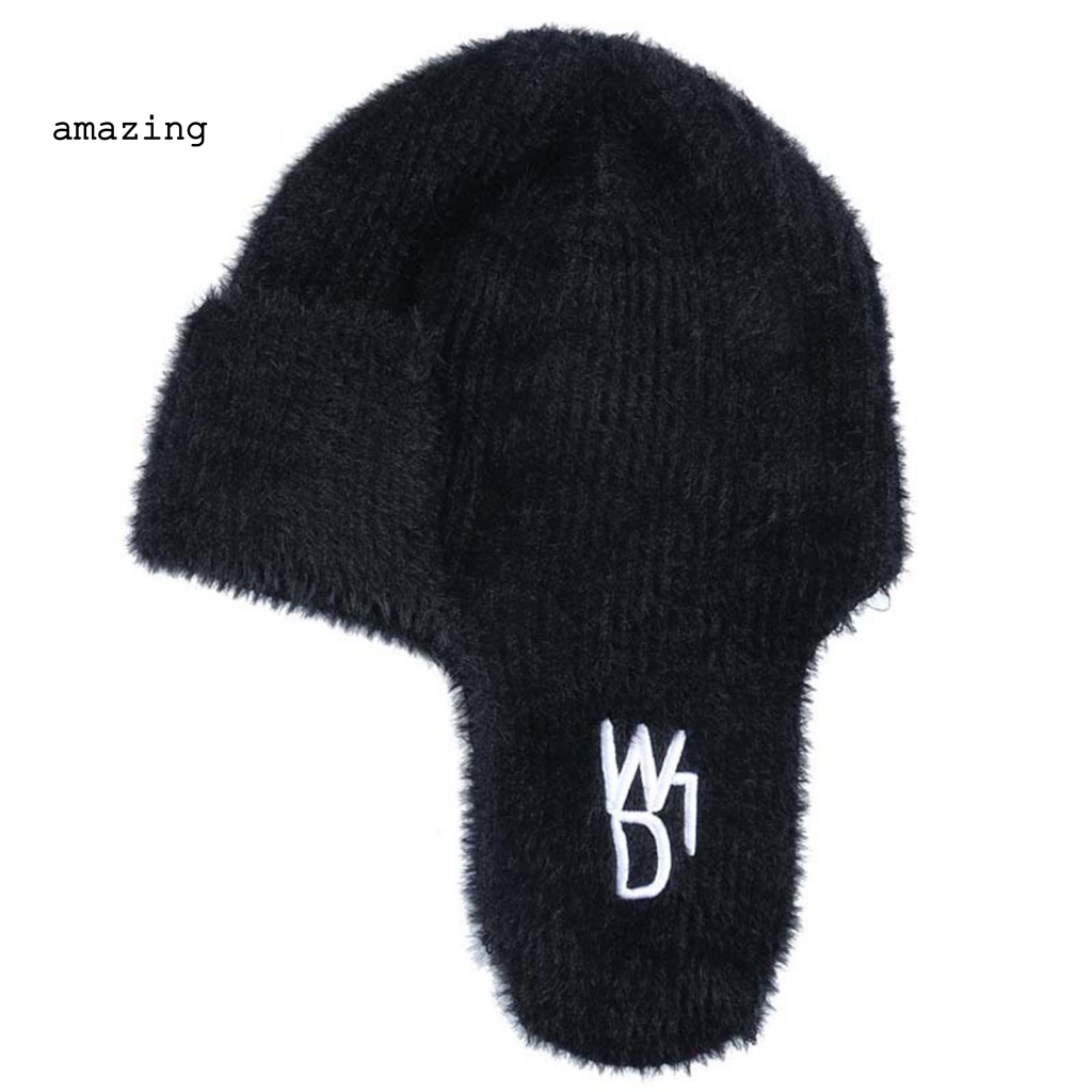 Mũ Len Beanie Dệt Kim Thoáng Khí Bảo Vệ Tai Màu Sắc Tươi Sáng Thời Trang Mùa Đông Cho Nữ