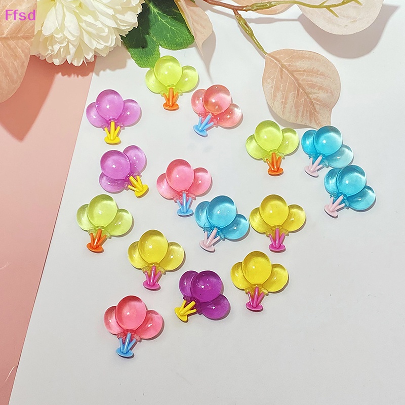 {Ffsd} Bộ 5 Miếng Dán Trang Trí Điện Thoại Hình Khinh Khí Cầu Kem Dạ Quang Dễ Thương