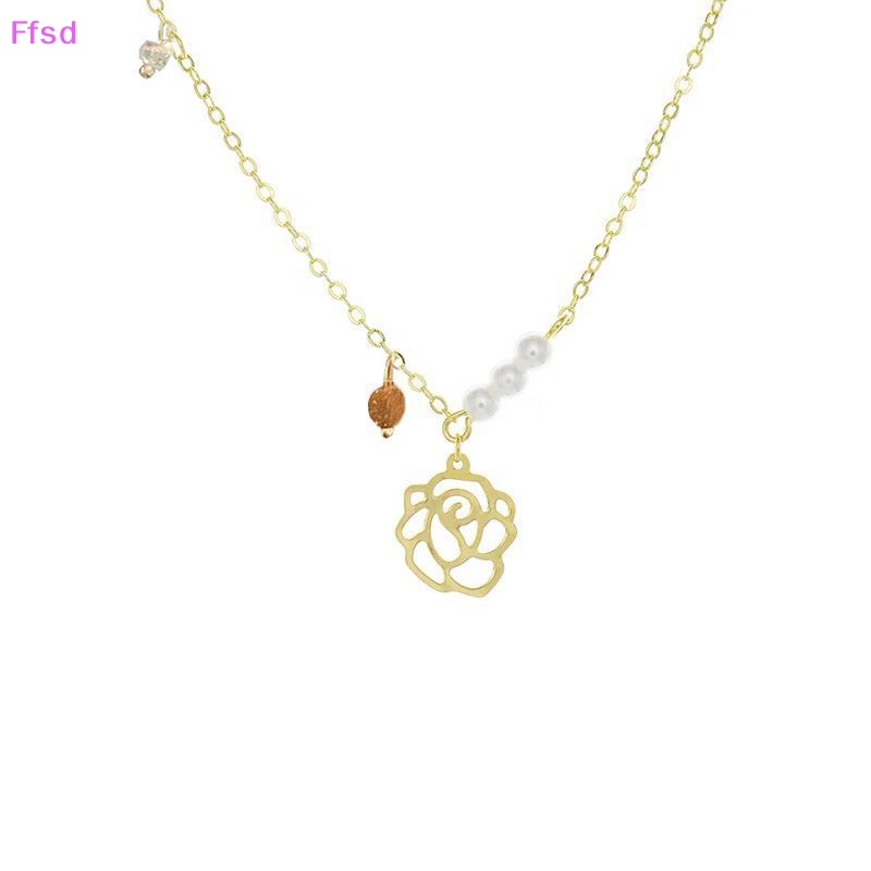 {Ffsd} Vòng cổ Mặt Hình Hoa Rỗng Sáng Bóng Tinh Tế Thời Trang Làm Quà Tặng Sinh Nhật Cho Cặp Đôi