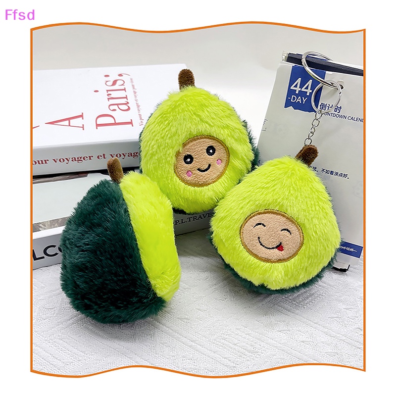 {Ffsd} 2023 Mới Móc Chìa Khóa Xe Hơi / Ba Lô / Túi Xách Hình Quả Bơ Nhồi Bông Dễ Thương Dành