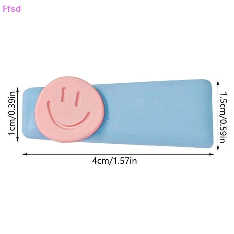 Kẹp Tóc Kim Loại Hình Mặt Cười Màu Kẹo Dễ Thương Cho Nữ