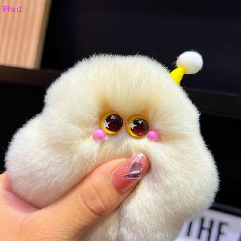 {Ffsd} Móc Chìa Khóa Xe Hơi Bằng Lông Thỏ Thật Hình Que Kem Dễ Thương