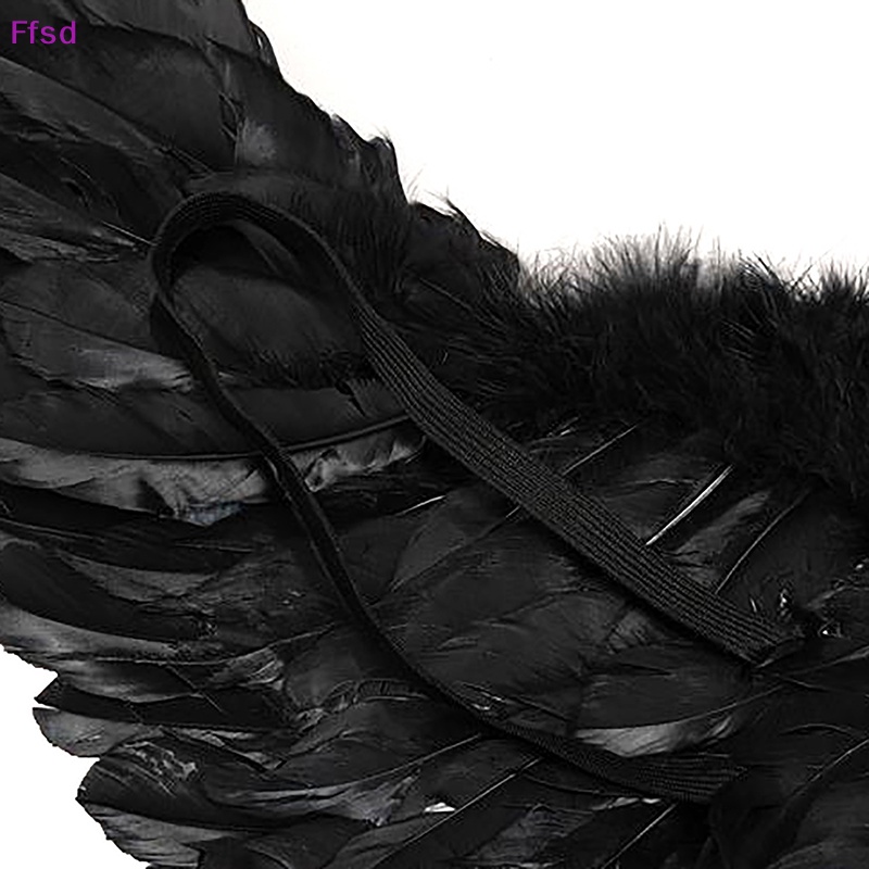 {Ffsd} 1 Đôi Cánh Thiên Thần Lông Vũ Trắng Đen Làm Quà Sinh Nhật Cho Trẻ Em Và Người Lớn