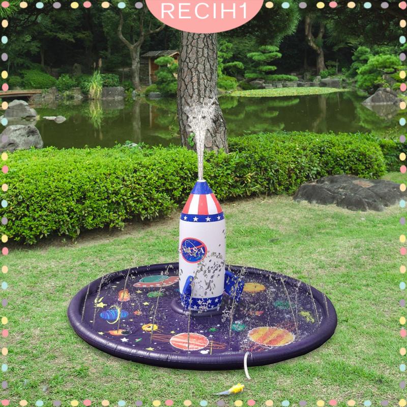 Thảm Phun Nước Bơm Hơi Hình Tròn Vui Nhộn Dành Cho Trẻ Em Chơi Ngoài Trời Vào Mùa Hè