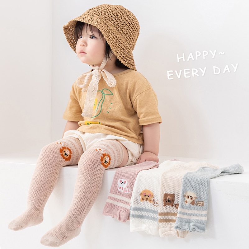 Vớ Cotton Lưới Mỏng Dài Qua Gối Chống Muỗi Dành Cho Bé Sơ Sinh