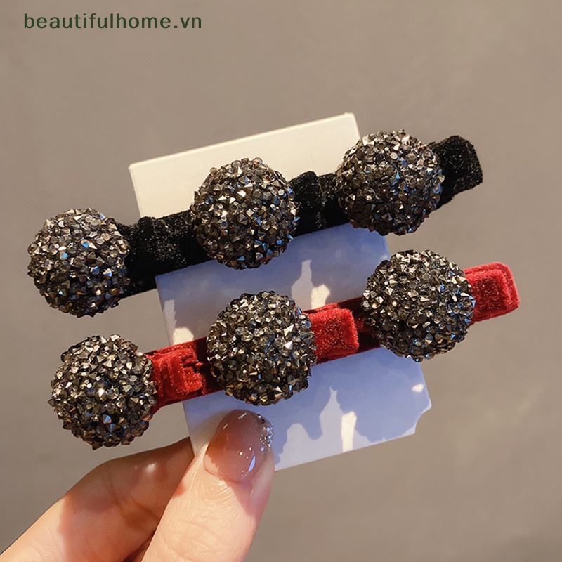 Kẹp Tóc Mái Mỏ Vịt Bện Hình Trái Tim Thời Trang Vintage