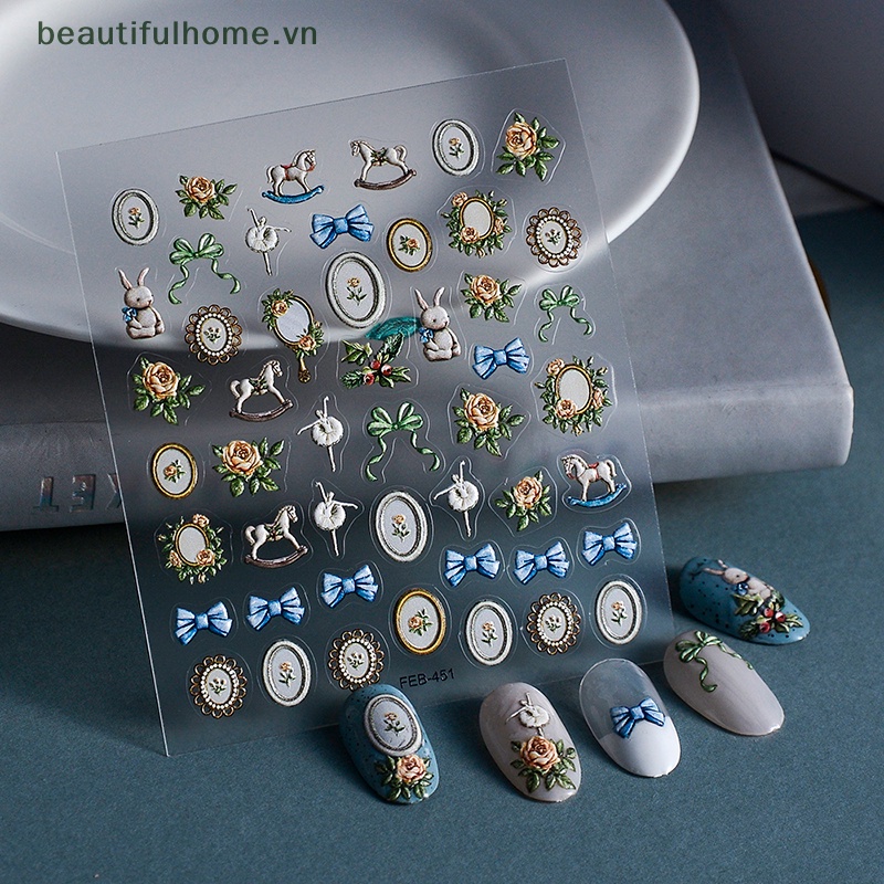Miếng Dán Trang Trí Móng Tay Ba Chiều Diy