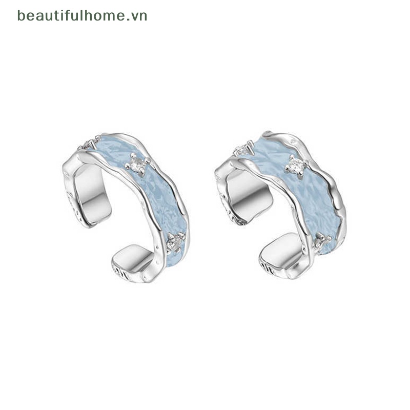 [beautifulhome] Nhẫn Hở Dát Đá Zircon Tối Giản Thời Trang Ngọt Ngào Cho Nữ [beauty]