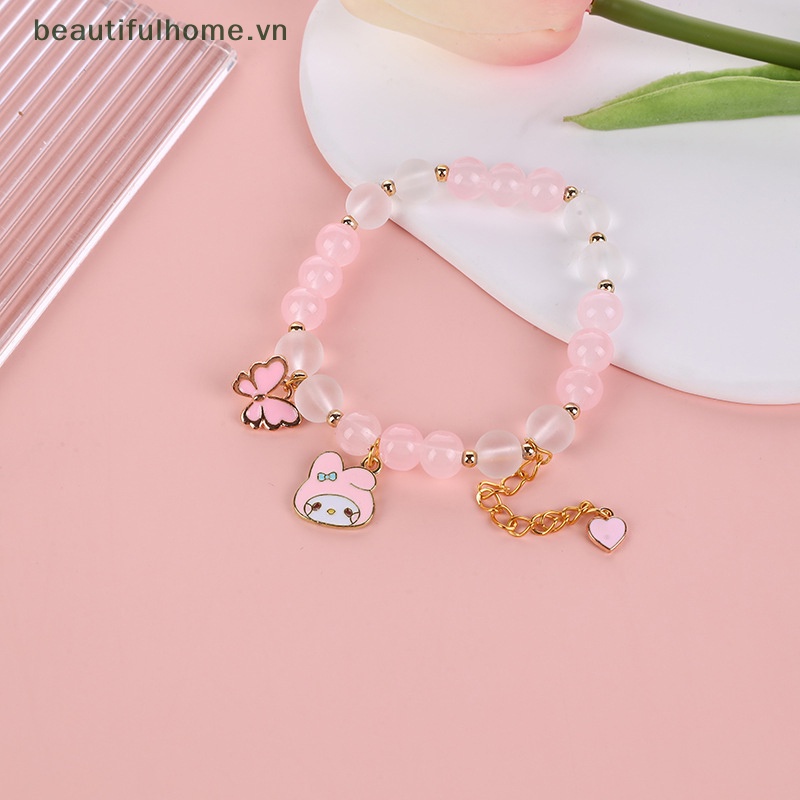 [beautifulhome] Vòng Tay Dây Buộc Tóc Cặp Đôi Họa Tiết Hoạt Hình Sanrioed Kuromi Mymelody Cinnamoroll Dễ Thương Làm Quà Tặng Cho Học Sinh [beauty