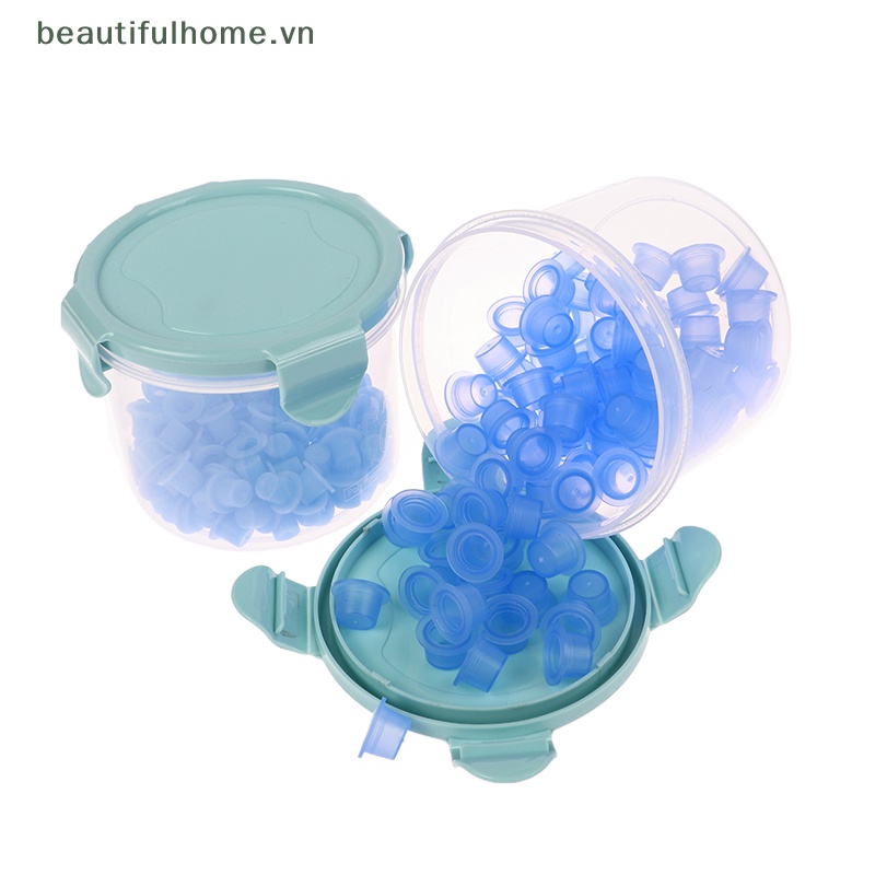 Bộ 100 Cốc Silicone Đựng Mực Xăm S / L Tiện Dụng