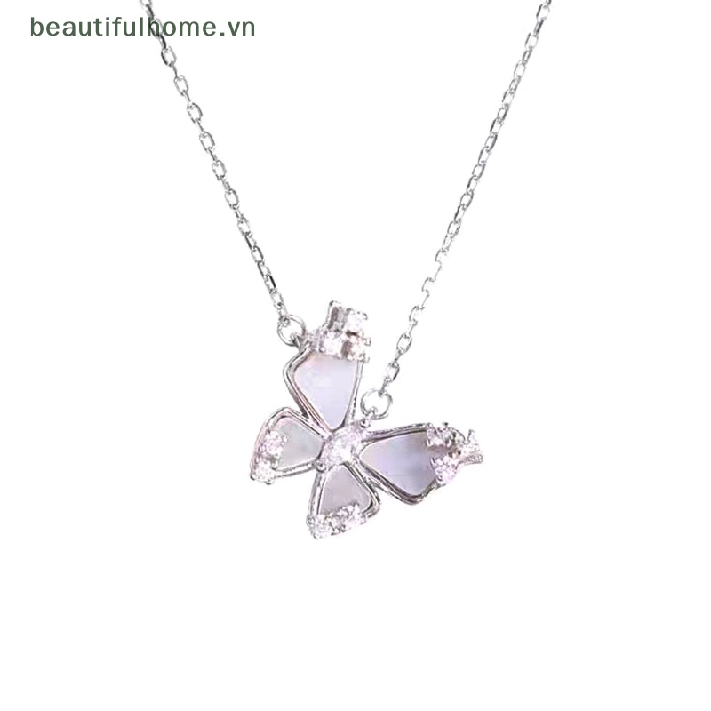 Vòng cổ Mặt Hình Bướm Đính Đá Zircon Thời Trang Cho Nữ
