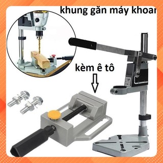  Khung đỡ máy khoan có ÊTÔ kẹp Đế gắn máy khoan bàn 
