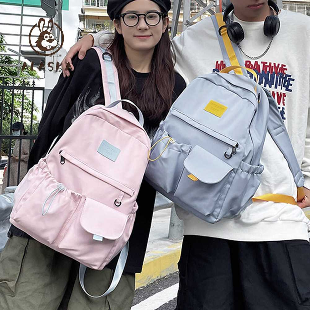 Ba Lô Đựng Laptop Sức Chứa Lớn Bằng Nylon Màu Tương Phản Dây Đeo Tùy Chỉnh Thời Trang Cho Học Sinh