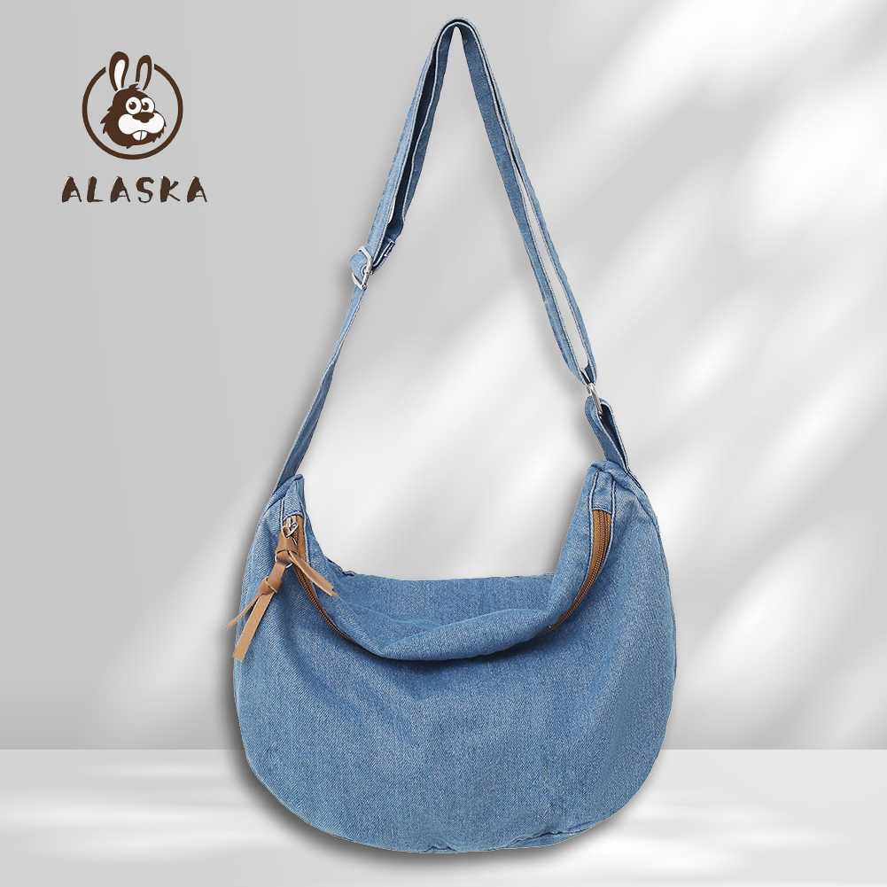 Túi Tote Đeo Chéo Chất Liệu Denim Đa Năng Kiểu Dáng Đơn Giản Thời Trang Cho Nữ