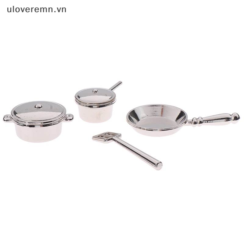 Mô Hình Nồi Chảo Mini Tỉ Lệ 1 / 12 Dùng Để Trang Trí Nhà Búp Bê