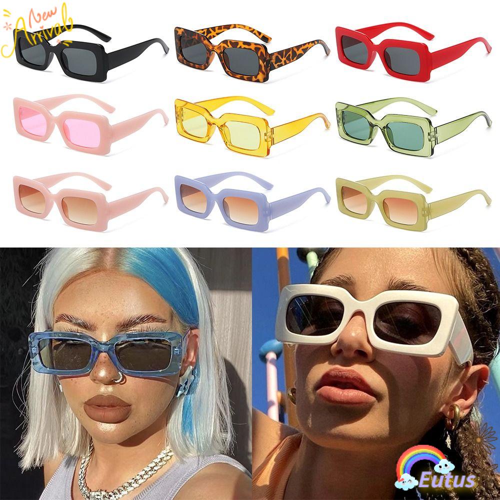 Kính Mát Hình Chữ Nhật Chống Tia UV400 Màu Kẹo Thời Trang Cho Nam Và Nữ