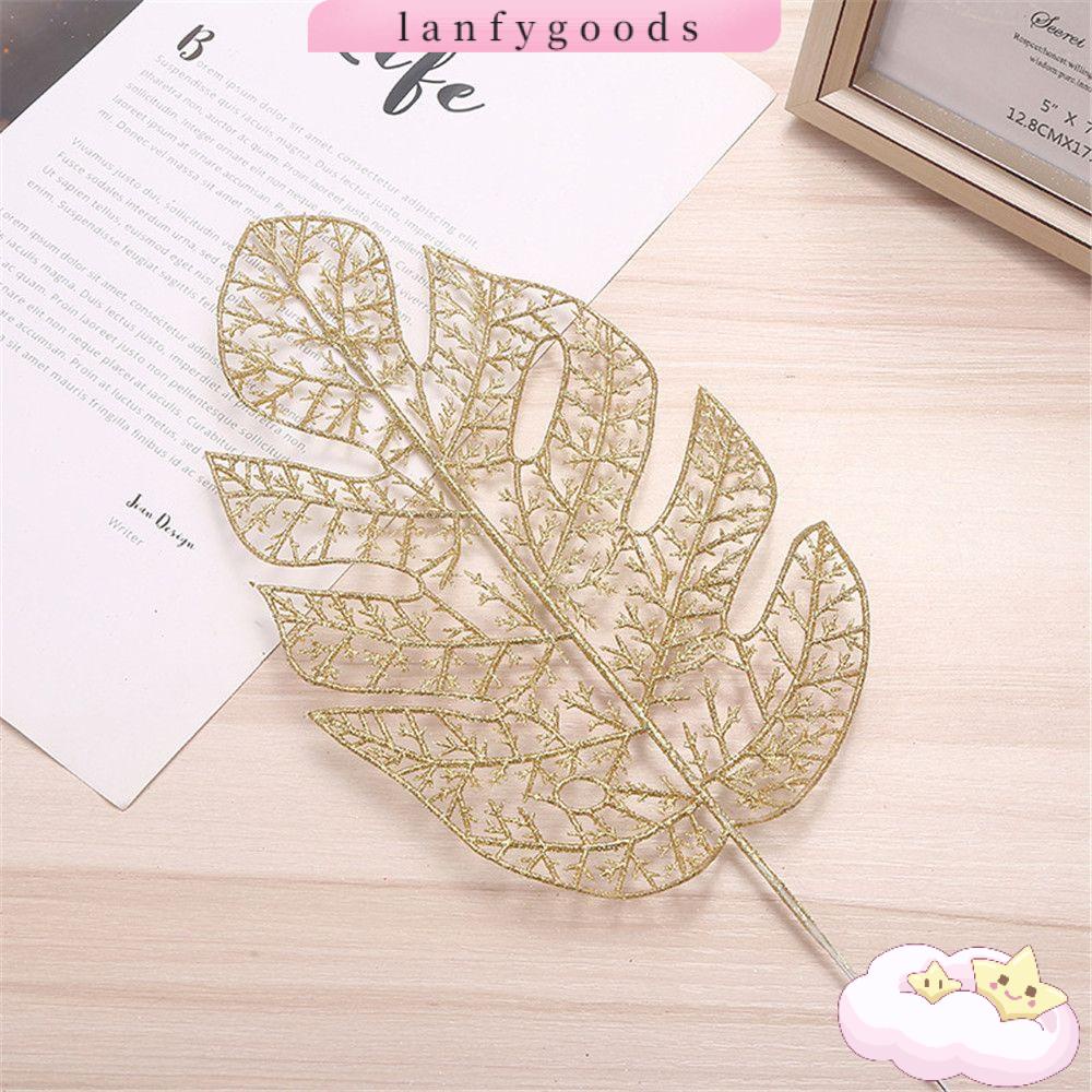 Set 10 Hoa Lá Giả Lấp Lánh Trang Trí Nhà Cửa Dịp Năm Mới DIY