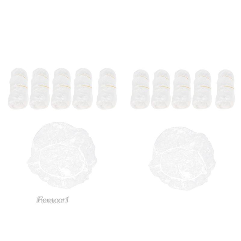 Bộ 100 Mũ Tắm Trùm Đầu Chống Nước Dùng 1 Lần Cho Nam Nữ