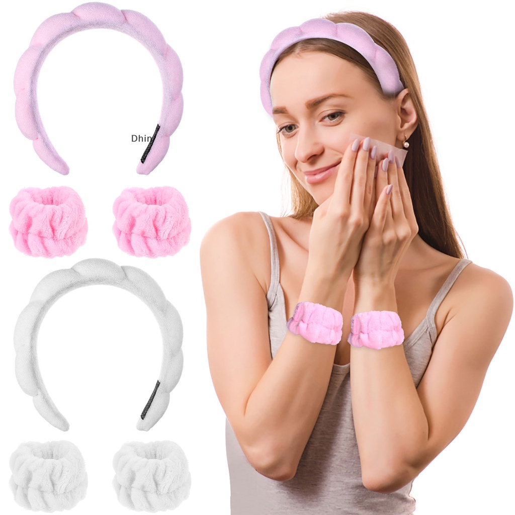 Bộ 6 Băng Đô Có Đệm Mút Dùng Rửa Mặt / Trang Điểm Spa Dành Cho Nữ