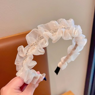 韩系儿童珍珠发箍蕾丝女童气质公主编发头箍可爱宝宝蝴蝶结仙美头箍头饰发饰