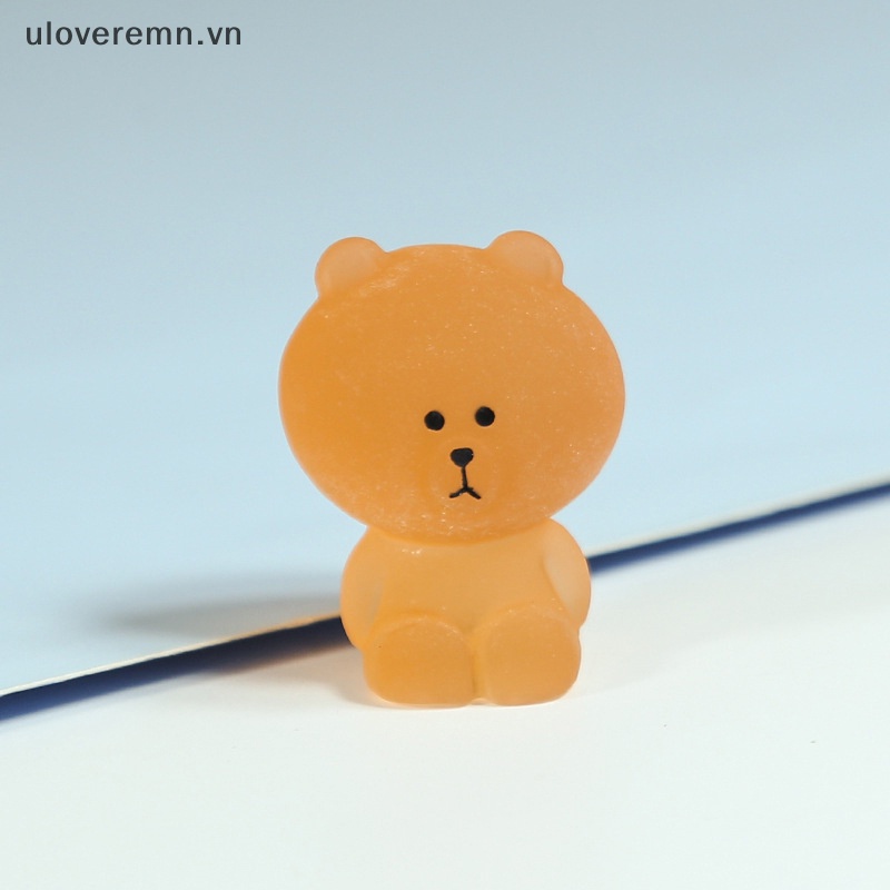 Mô Hình Chú Gấu Hoạt Hình Mini 3.4cm Bằng Nhựa Resin Nhiều Màu Trang Trí Sổ Tay DIY