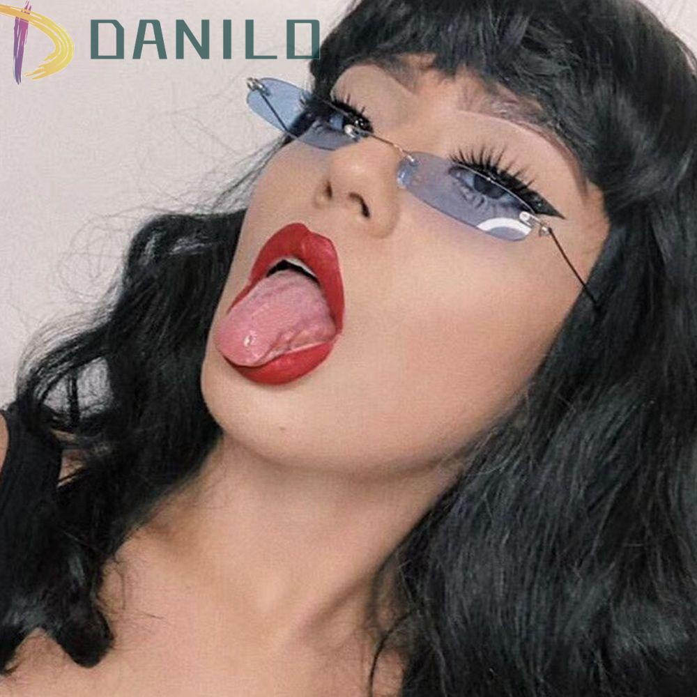 Kính Mát DANILO Gọng Oval Kim Loại Chống Tia UV Phong Cách Đường Phố Hàn Quốc