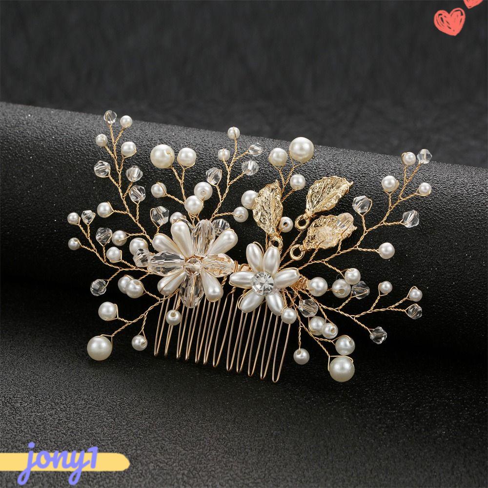 Phụ Kiện Lược Chải Tóc JoyeVương Miện Cài Tóc Hình Lá Cho Cô Dâu