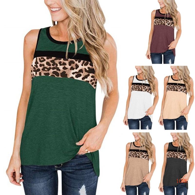 Áo Tank Top Cổ Tròn Hoạ Tiết Da Báo Trẻ Trung Cá Tính Dành Cho Nữ