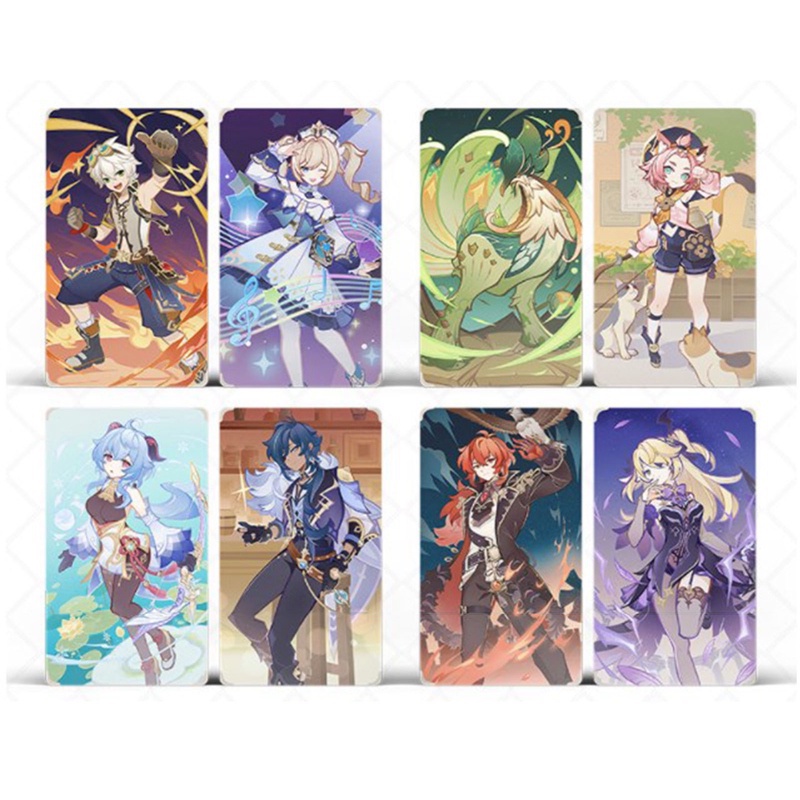 Hộp 27 Ảnh Thẻ Lomo Nhân Vật Hoạt Hình Genshin Va Chạm