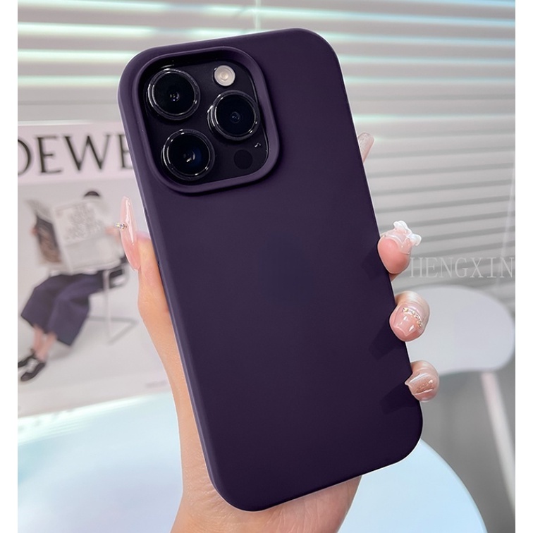 Liquid silicone with logo suitable for 15 PROMAX phone case 14 professional deep purple 11 shockproof 12 soft case 13 PROMAX full protective case