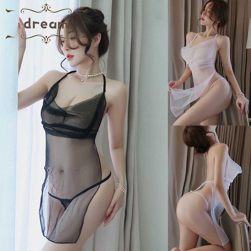 【DREAMLIFE】Nightdress Porn See-through Sexy Tranparent Underwear Women Erotic Lingerie