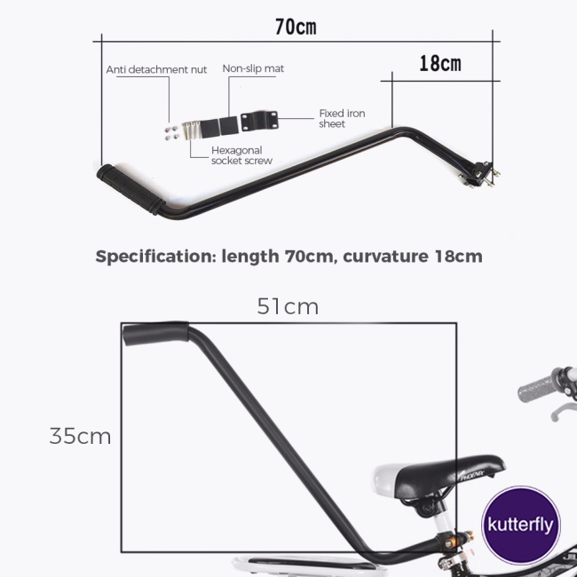 Thanh Chống Trượt Giúp Bé Tập Giữ Thăng Bằng Khi Đi Xe Đạp Tiện Dụng