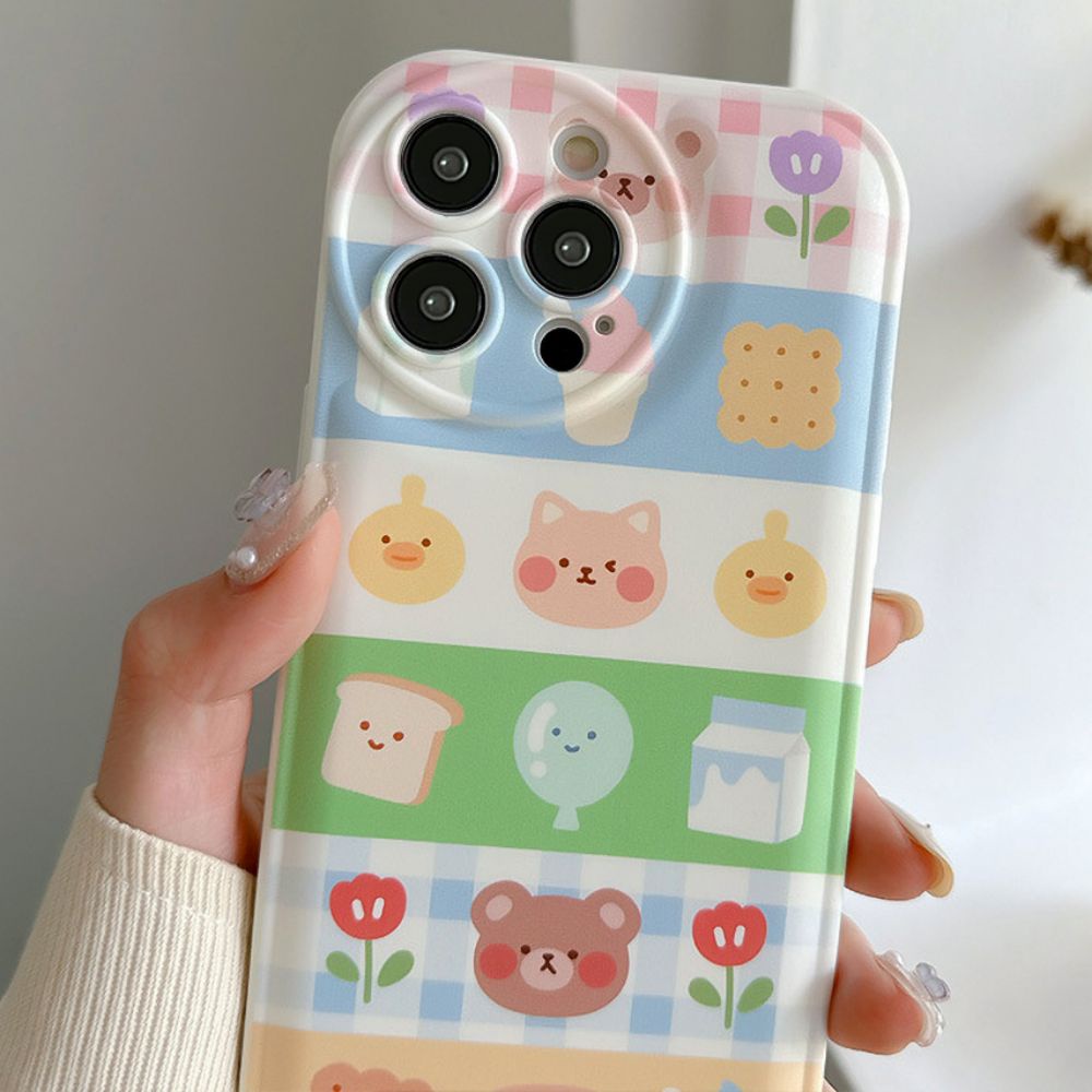 Ốp Điện Thoại TPU Mềm Chống Sốc In Hình Thú Hoạt Hình Dễ Thương Cho IPhone 11 14 13 12 Pro Max