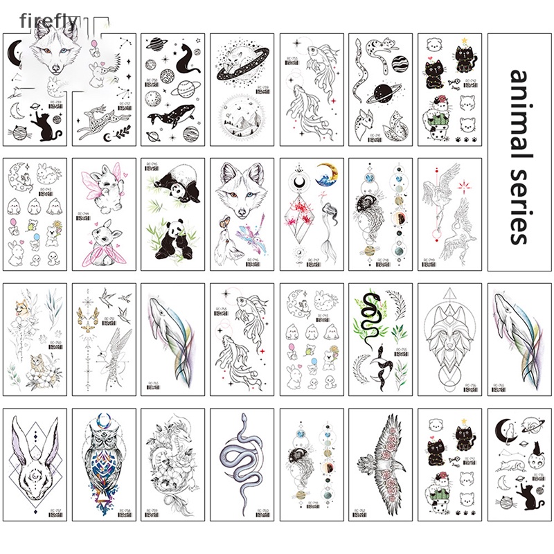 Hình Xăm Dán Tạm Thời Hình Động Vật Màu Đen Cho Nam Và Nữ