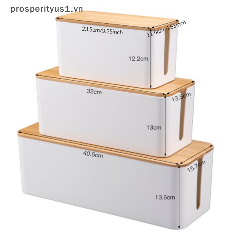 Hộp Nhựa Đựng Ổ Cắm Điện Và Dây Cáp Sạc Để Bàn prosperityus1 [VN]