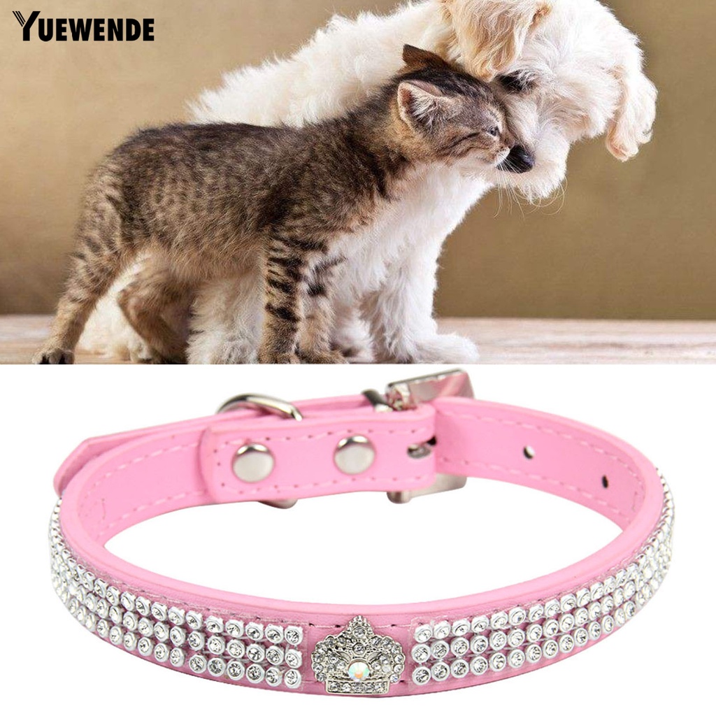 Yq.e Vòng Cổ Choker Đính Đá Có Thể Điều Chỉnh Thời Trang Dành Cho Thú Cưng