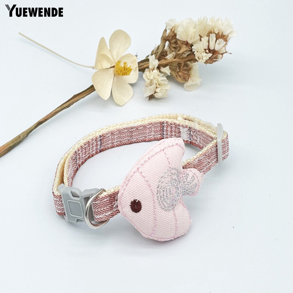 Vòng Cổ Vải Thoát Hiểm Họa Tiết Cá Hoạt Hình Dễ Thương Cho Thú Cưng
