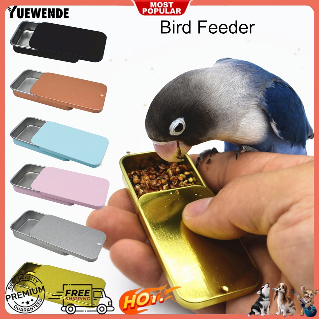 Yq.e Hộp Thiếc Đựng Thức Ăn Nhỏ Gọn Cầm Tay Chống Cắn Tinh Tế Chuyên Nghiệp Dành Cho Chim Vẹt Macaw